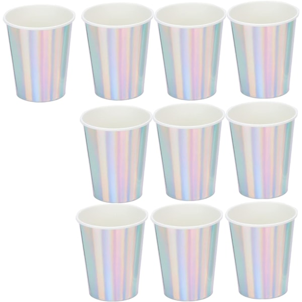 Coffee Cups, Cups Disposable Paper Cups with 20 Pcs for Party Coffee (Silver)