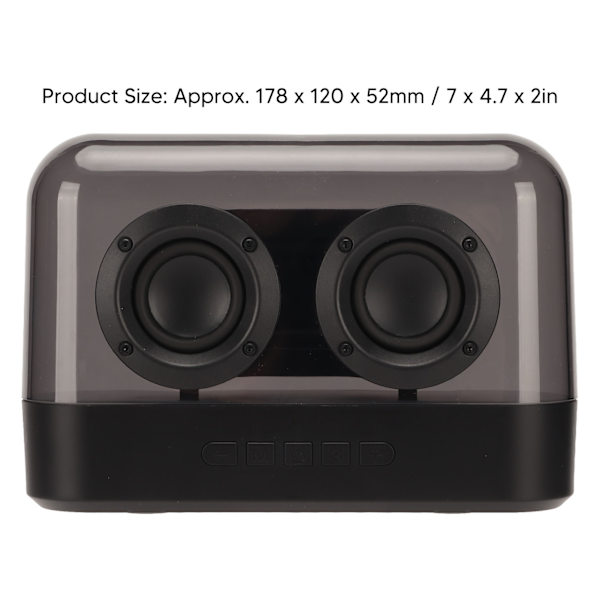 Bluetooth-kaiutin Stereo Subwoofer Muistikorttoisto Läpinäkyvä Kannettava Langaton Kaiutin Värikkäällä LED-valolla