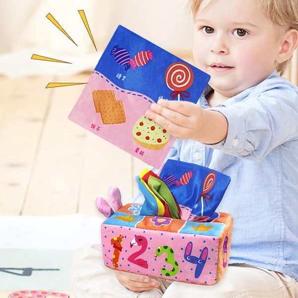 Leker med vevboks for utdanning | Myk sensorisk leke for gutter og jenter i alderen 3-5 år Rabbit