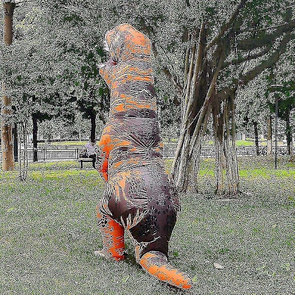 Barn & Voksen Dinosaur Oppustelig Cosplay Kostume Tyrannosaurus Rex Anime Tegneserie Fest Kjole Udklædning Halloween Vægttab - Perfekt blue
