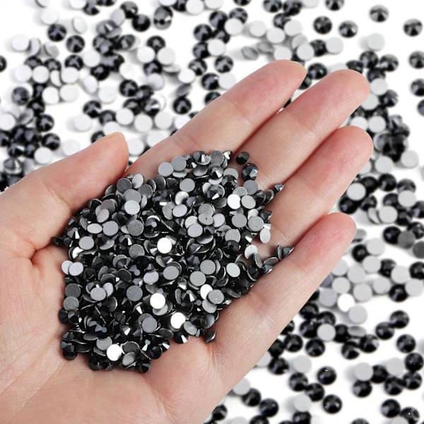 14400 stk. Jet Hematit Flade Rhinestones til DIY Håndværk, SS16, 3,8-4,0 mm Jet Hematite SS16/14400pcs