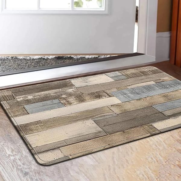 1. Hem Sovrum Ullmattan Kuvio Keittiö Liukumaton Lattiamatto Imeytyvä Anti-Likaa Koti Kylpyhuone Lattiamatto Khaki 40x60cm