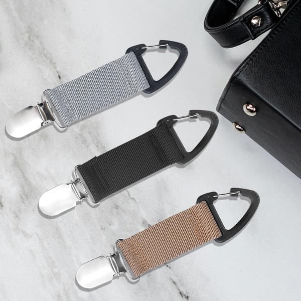 Hatklemmer til tasker, håndfri hatteholder, elastiske og ikke-elastiske stropper, rejse- og udendørsbrug, 4-pak assorterede farver