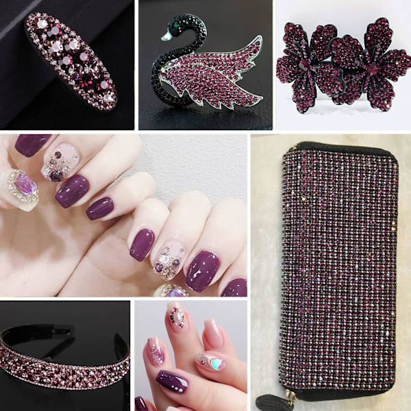 2880 st Burgunder Flatback Strassstenar för DIY-hantverk, Amethyst, SS30, 6,3-6,5 mm Amethyst SS30/2880pcs