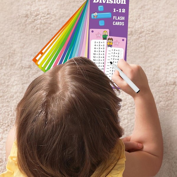 Radera Math Flash Cards | Multi Math Inlärningsverktyg för Barn & Småbarn Division B