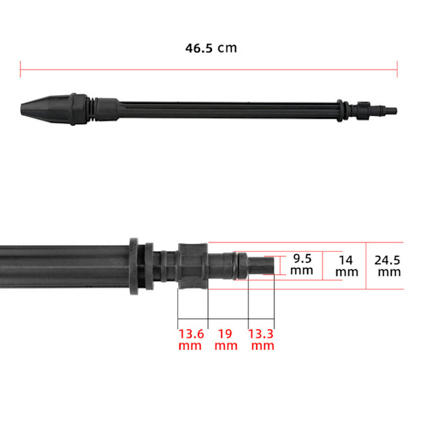 K-sarjan korkeapainevesipistooli Karcher K2~K7 lotussuihkuputki ro