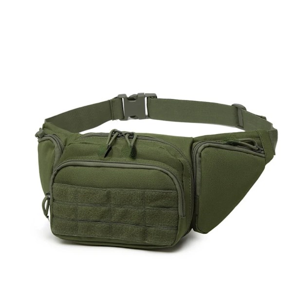 Military Tactical Waist Gun Bag Bält Bumbag Vattentät Nylon Molle EDC Fanny Telefonväska för Jakt Klättring Camping OD