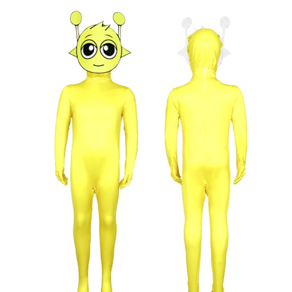 Nya ankomster Vuxna Barn Pojkar Flickor Sprunki Incredibox Rhythm Box cosplay kostym spelstrumpbyxor 130 130 yellow