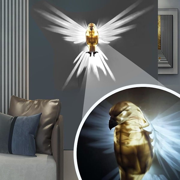 Bald Eagle Vægskinne, Ugle Vægskinne, 3D Dyr LED Vægskinne, Bald Eagle Vægskinne, 3D Printet Dyr Statue Vægskinne