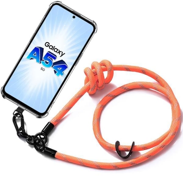 CQBB Halsbandsfodral för Samsung Galaxy A54 5G Stötsäkert skydd Förstärkta hörn med starkt bandorange