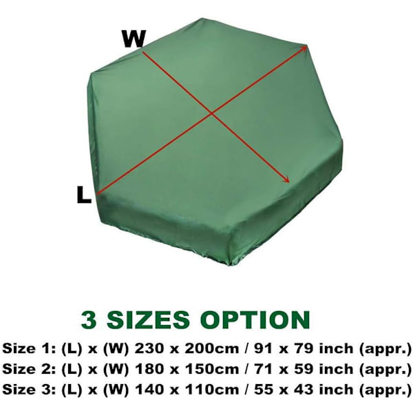 Dæksel (180*150cm) - Vandtæt og støvtæt - Til hexagon