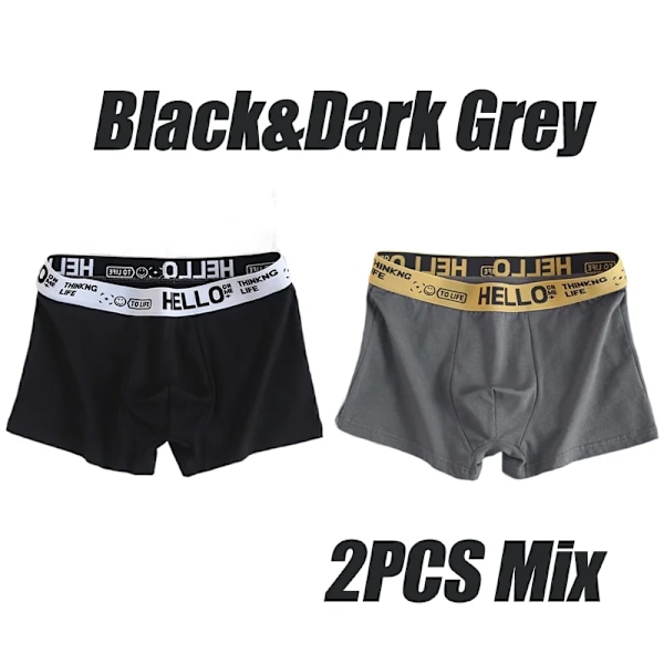 5 kpl Herrunderkläder Man Boxersexiga kalsonger Bekväma Andas Mode Pojkar Trosor Underkläder Boxershorts Herr 2PCS-Mix-01 2PCS-Mix-01 XXL-65-75kg