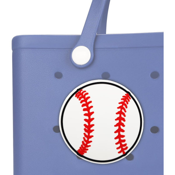 Bogg Bag-berlocker - Stor Baseboll-insatsberlocker för Strandväska Tillbehör Big baseball
