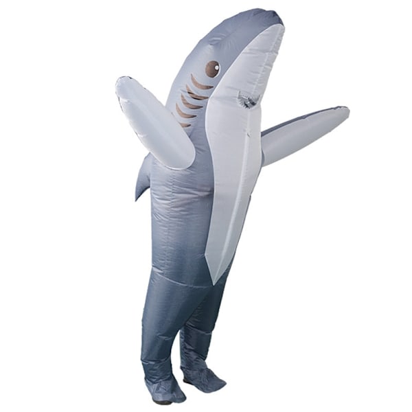 Halloween Partykostym Rolig Docka Uppblåsbar Kostym Julscen Show Festival Kostym Cosplay Haj Grå-Xin Shark grå Shark gray Adults [150-190cm]