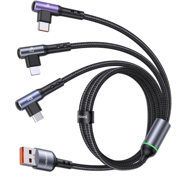 66W Multi USB -kabel Trådbunden 3 i 1 multi