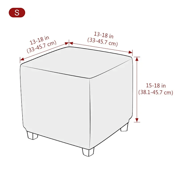 1 st Jacquard stretch ottoman pall täckt elastisk fyrkantig fotpall täcker all-inclusive hållbara fotstöd överdrag vardagsrum A8  ottoman överdrag liten