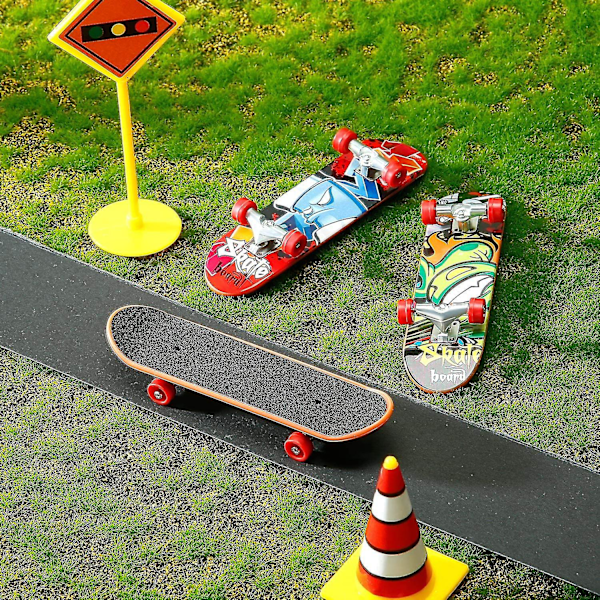 10 st Mini Skateboards Finger Skate Gripbräda Leksak Fingertop Movement Board För Vuxna Pojkar Flickor, Slumpmässigt mönster