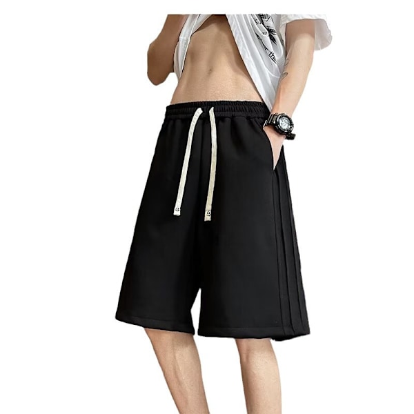 Shorts Menn Sommer Mote Merke Plus Størrelse Femte Bukser Menn Sommer Sport Gutter Løs Ytre Slitasje Bermuda Kort T Grå XL