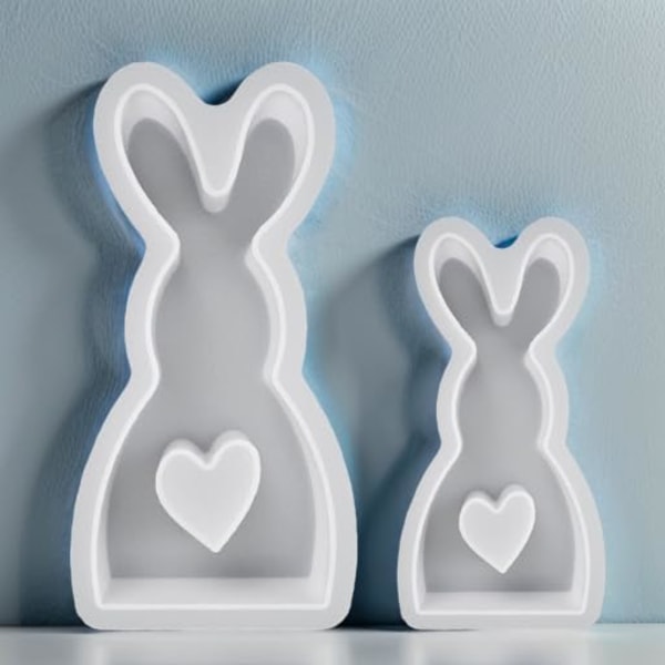 Pääsiäisen silikonimuotteja, 3D-jääpupumuotti leivontaan ja käsitöihin, pääsiäisdekoratiivinen setti F – rabbit 2 pieces