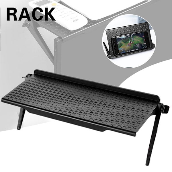 TV Top Rack Monitor Top Stand Justerbar TV Dator Monitor Förvaringshylla Svart Black Small