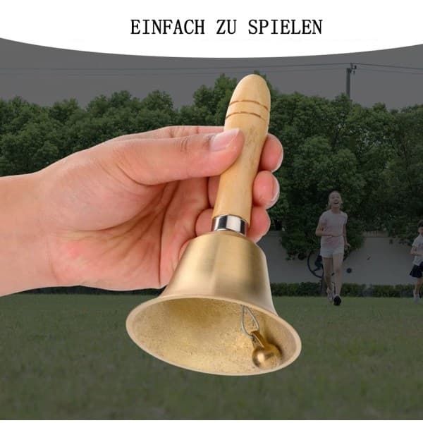 Handklocka - Massiv trähandklocka i mässing, mycket hög hand—max