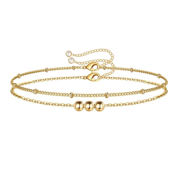 Wekity Delikat Guld Armbånd til Kvinder, Justerbart Lagdelt Armbånd