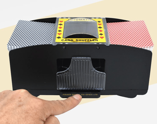 Automatic Card Shuffler - Fast and Portable for 2 Decks Black-max
