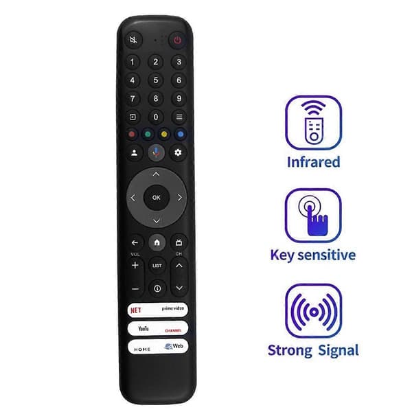 Erstatningsfjernkontroll RC833 GUB1 Kompatibel med TCL QLED Smart TV-Perfet-max