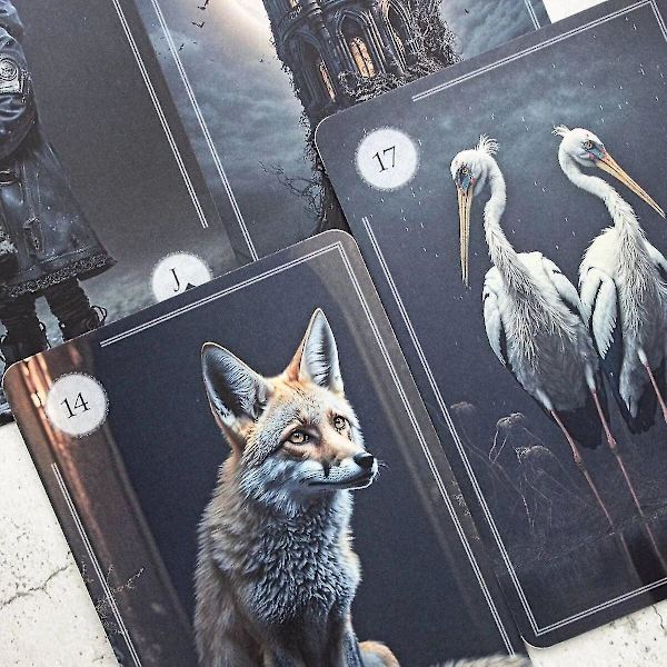 44 st/ sett Moonlight Night Oracle-kort med guidebok Tarot Prophecy Divination Party Interactive Deck Brädspel Leksakspresent
