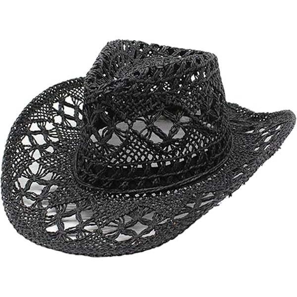 Stor solhat strå Panama Jazz hat Fedora dame strand rejse solhat fiskerhat herre sort bucket hat strand, sort