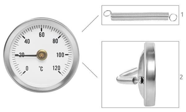 Anlægningstermometer 0-120°C - Termometer_max Silver silver