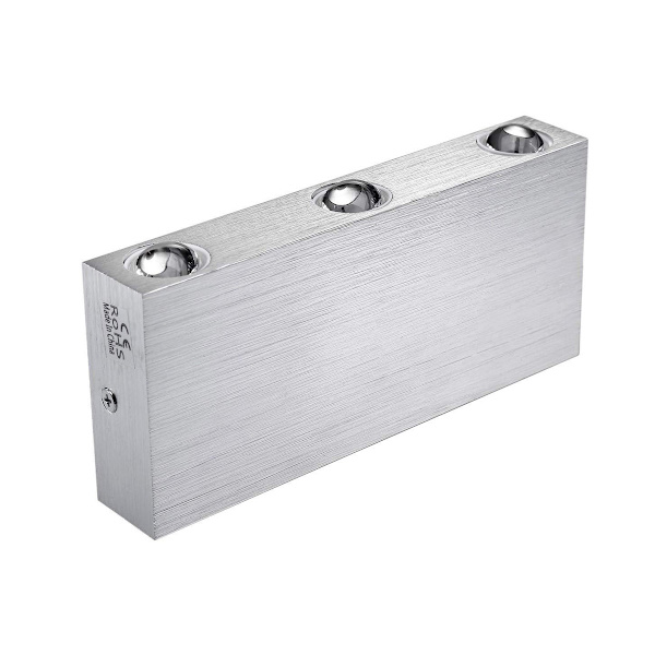 LED-vägglampa 6W inomhusvägglampa modern fyrkantig upp-ner aluminium belysningsdekorationslampa för sovrumskontor varmvit