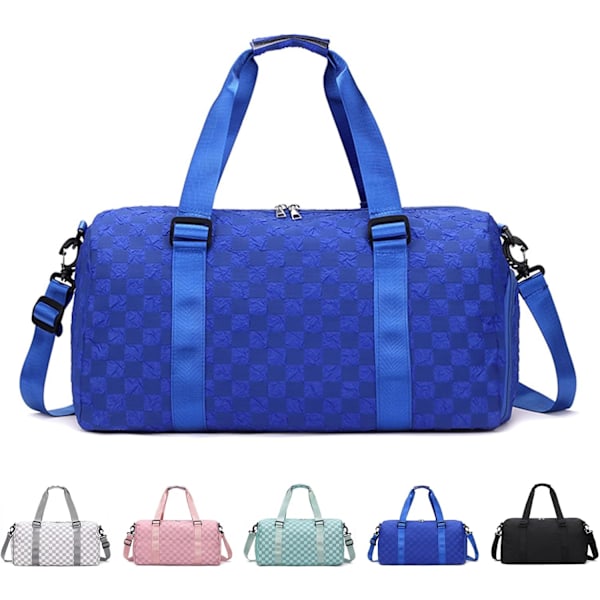 Waterproof Travel Sports Bag with Shoe Compartment for Men & Women, Blue