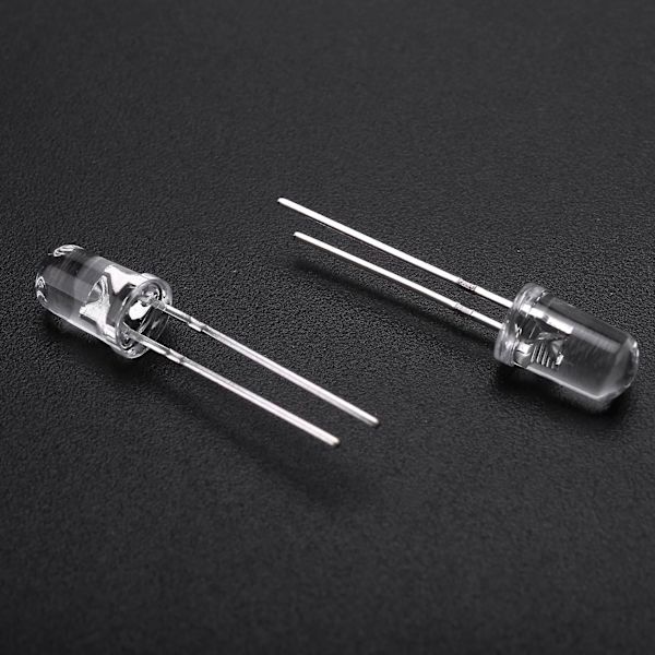 100 stk. 5 mm varmhvide lysdioder DC 3V 20mA glødelampe elektroniske komponenter lysemitterende diode