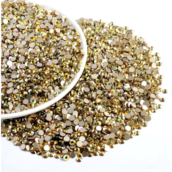14400 st Platta Bakstyckade Strassstenar i Solguld, SS20, 4,6-4,8 mm Metal Sunlight SS20/14400pcs