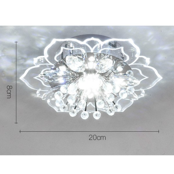 20cm 9W Modern Kristall LED Taklampa Hall Vit-B SQBB