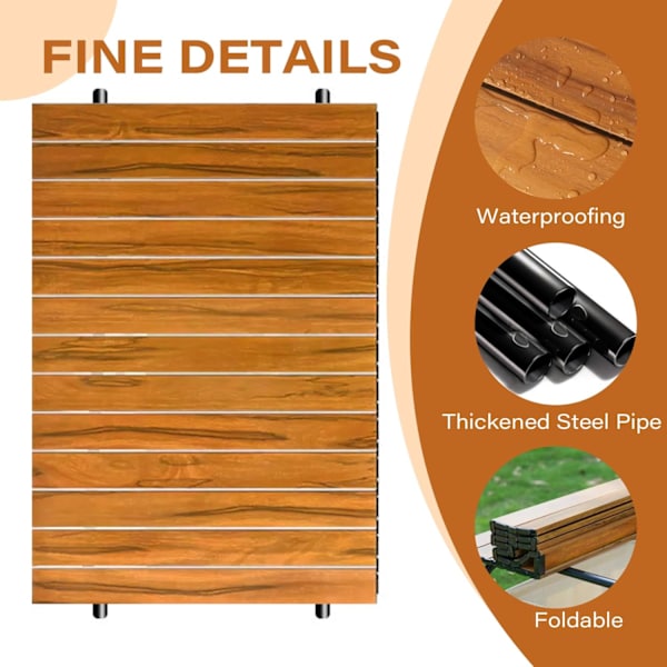 Vognbordstopp 21,6x29,5 tommer aluminiumslegering tung folding vognbord toppfeste bærbar vogn bord for camping piknik grill, tre farge utendørs levende träfärg