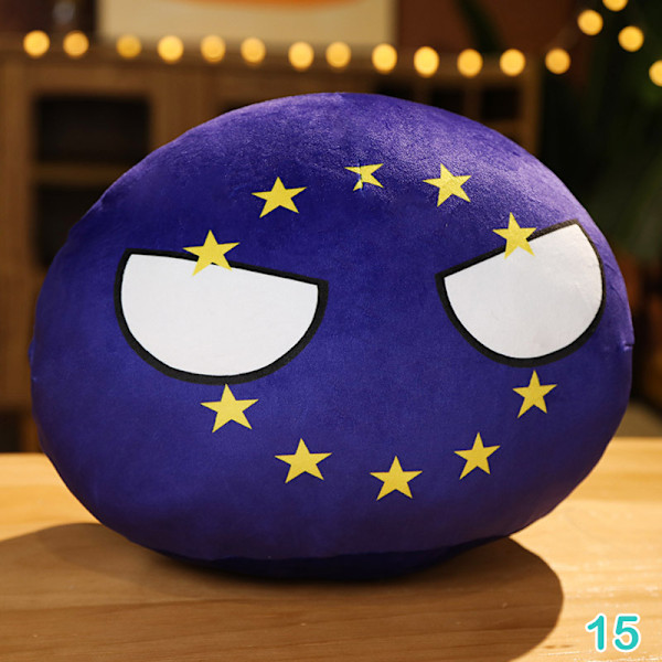 10 cm Country Ball Plyschlegetøj Polandball hænge Countryball xZ 15(european union)