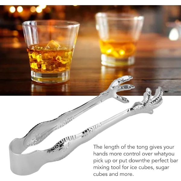 Mini istang, rustfrit stål sølv, ørneklo-stil, til isterninger og bartending