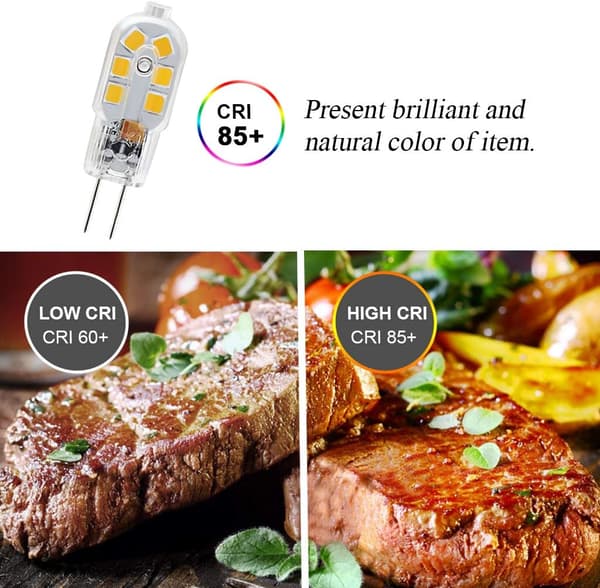10 G4 LED-lamper, 20W halogenpære erstatning, 2W G4 dobbel base, 12V dagslys 6000K_max
