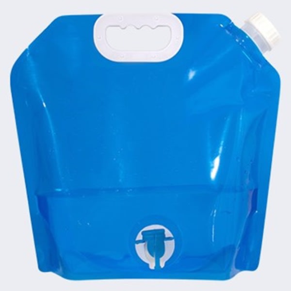 Vattenbehållare utomhus hopfällbar vattenpåse Blå 5L