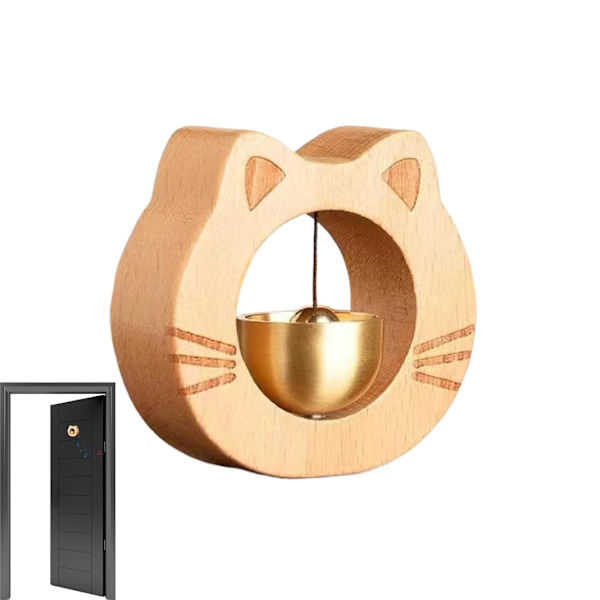 Dörrklocka med kattmotiv, magnetisk kylskåpsringklocka, entrépynt för heminredning