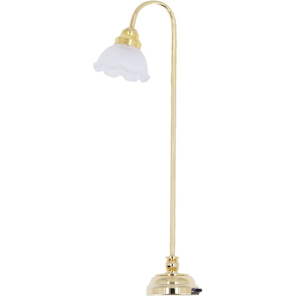 1:12 Miniatyr dukkehus gulvlampe, miniatyr dukkehus gulvlampe for dukkehus tilbehør