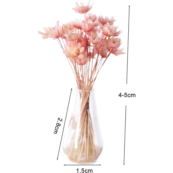 CQBB Dockhus Miniatyrer Möbeltillbehör, Mini Blomstervas Elegant dekoration Kompakt dockhus Mini Blomsterskål - Rosa