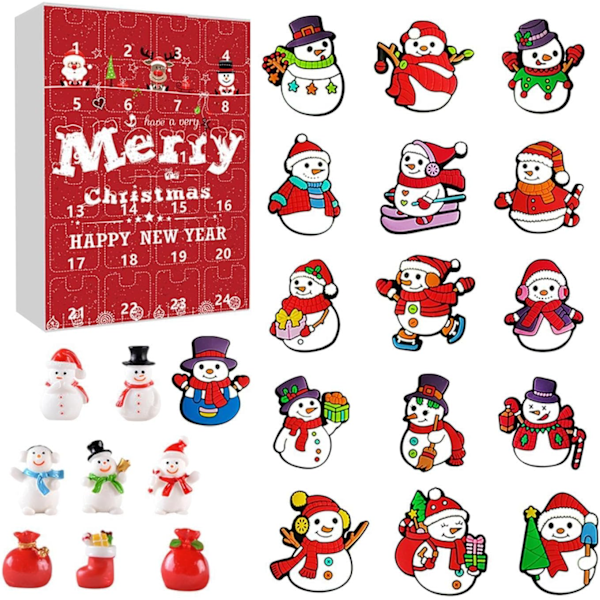 Adventskalender | Julepynt | Veggmontert kalender | Juledekorasjoner | Nedtellingskalendere | Julekalender med hengende ornamenter for barn småbarn b