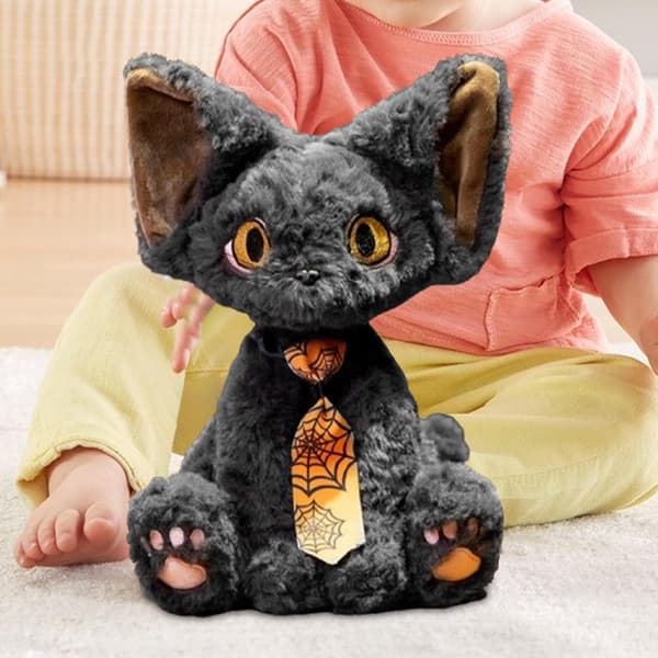 11,8\" Sort Kat Pludset Legetøj, Blød Halloween Dekoration Tie style