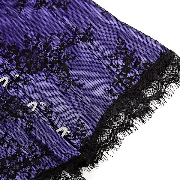 Naisten korsetit Overbust Bustier Top Gootti Sexy Olkapää Pueple 2XL Pueple 2XL