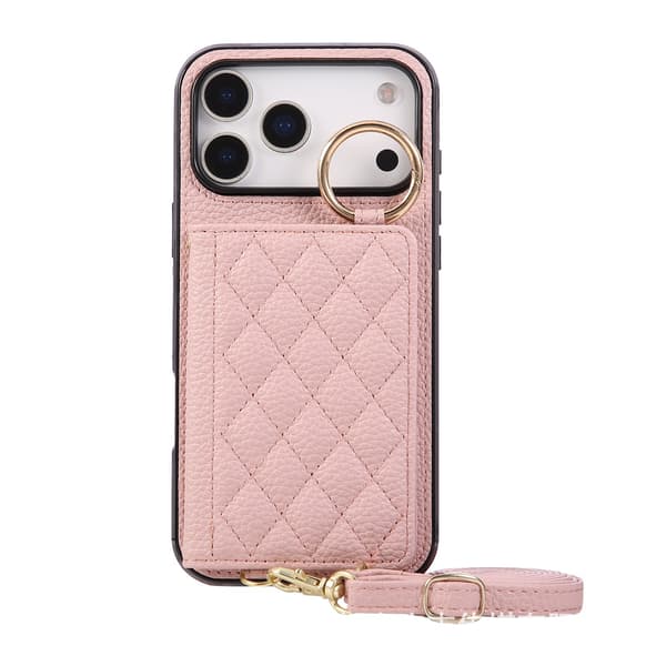 iPhone 17 Crossbody Plånboksfodral | Litchi Textur med Ringstativ beige iPhone 17 pro max beig_max beige iPhone 17 pro max