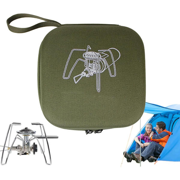Vandafvisende Camping Kogeplade Opbevaringspose, 5x5x3 Tommer Støvfri Bærepose, Bærbar & Holdbar Color: green