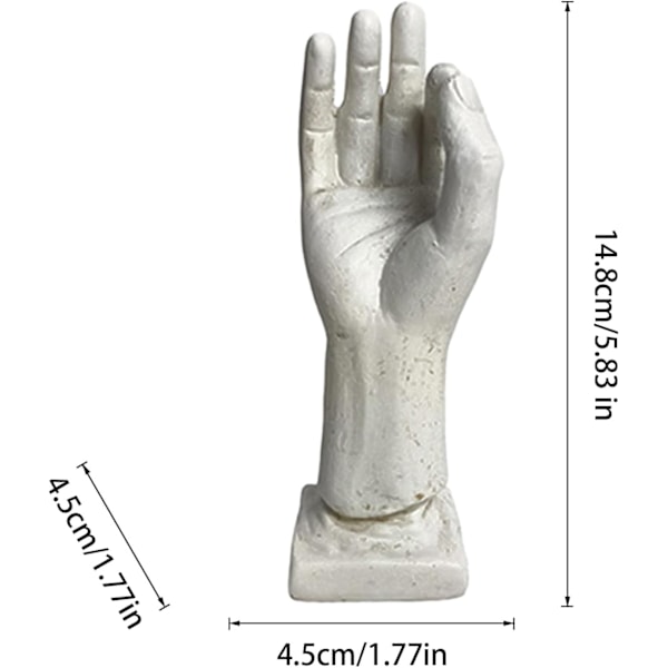 Moderne håndgest-statuer i harpiks | Ok Victory-skilt språksskulptur | Fristående hjemmeinnredning | Elegant bordpynt | Skapdekorasjonside Vitt